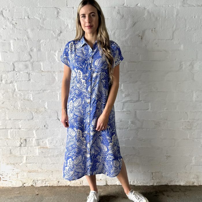 Madison Cap Sleeve Shirt Dress