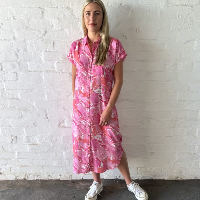 Victoria Cap Sleeve Shirt Dress