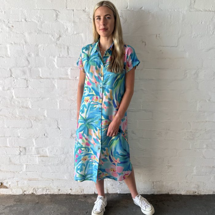 Bailey Cap Sleeve Shirt Dress