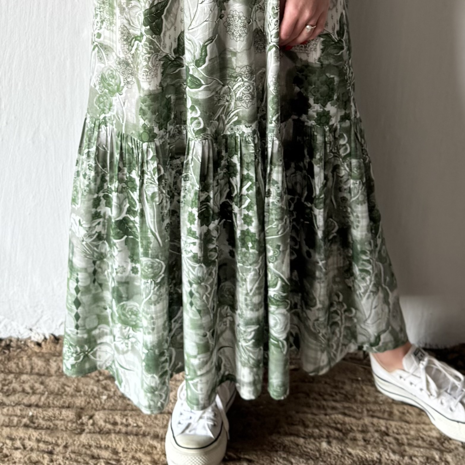 Ellie V-Neck Maxi Tiered Dress - Image 3