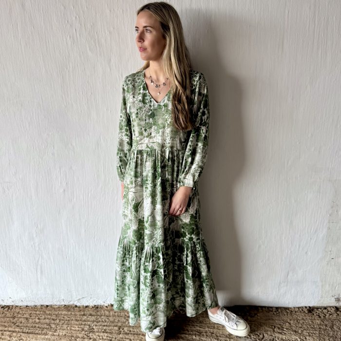Ellie V-Neck Maxi Tiered Dress