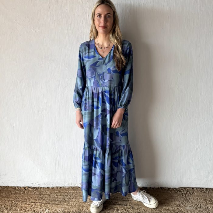 Leila V-Neck Maxi Tiered Dress