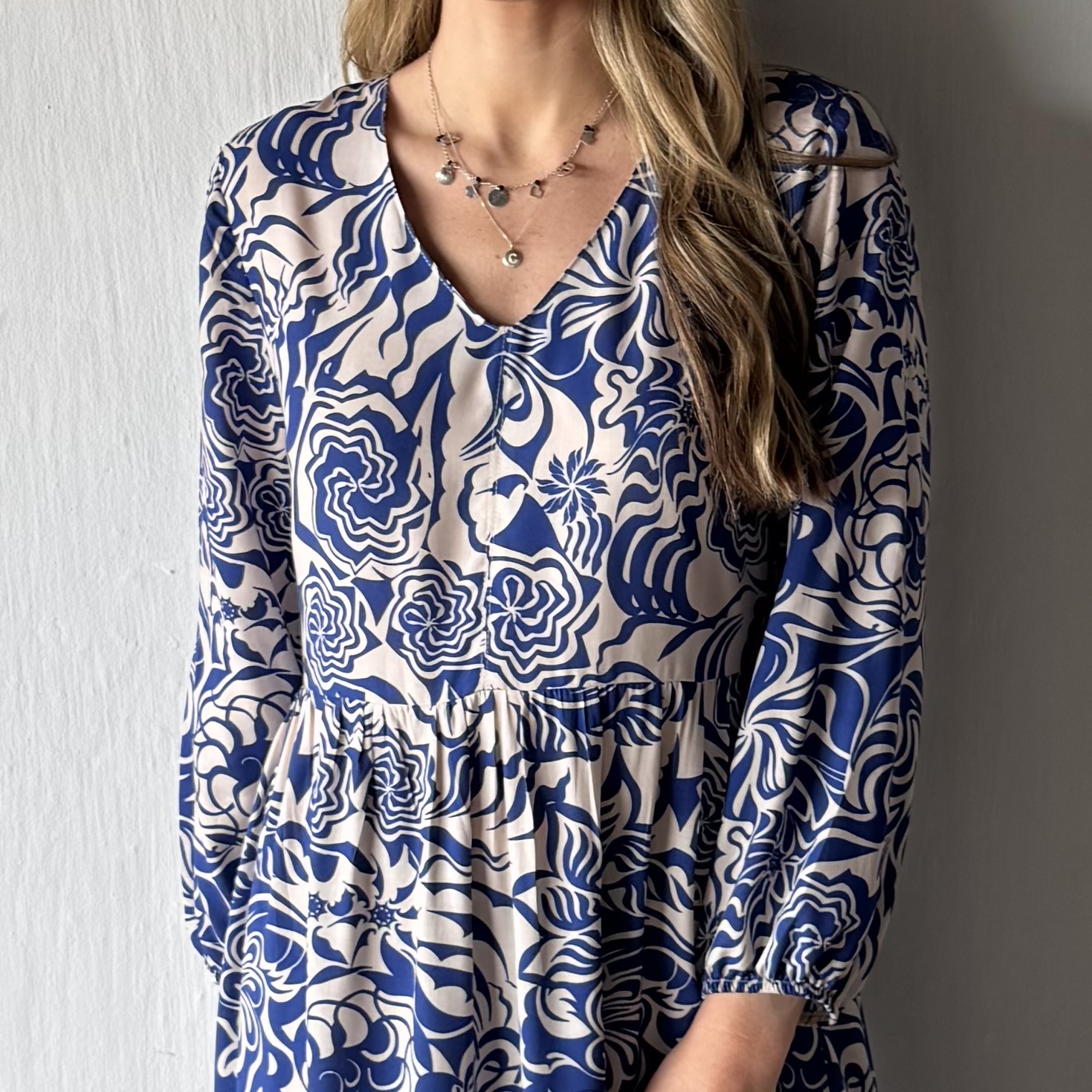 Mia V-Neck Maxi Tiered Dress - Image 2