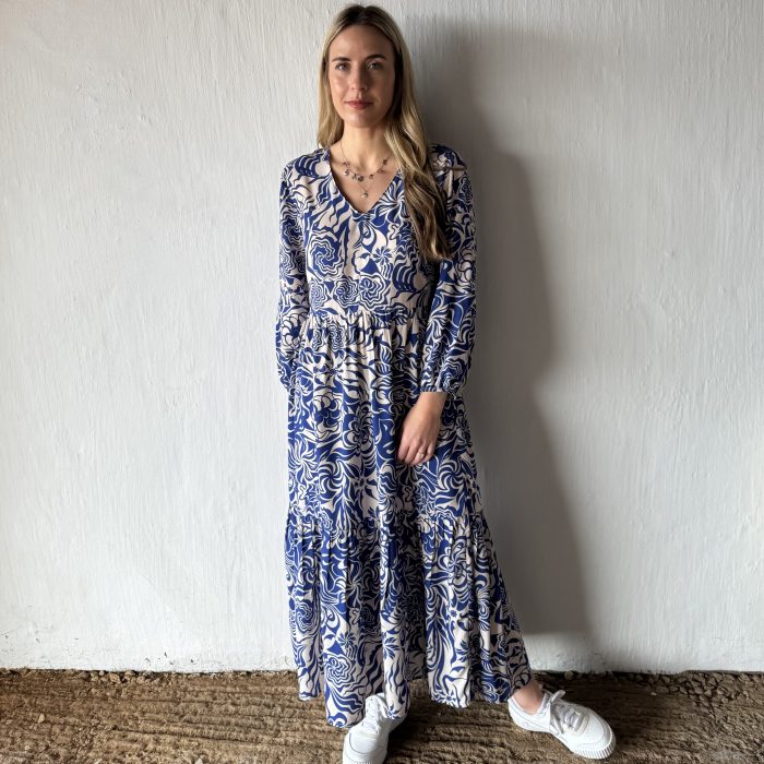 Mia V-Neck Maxi Tiered Dress