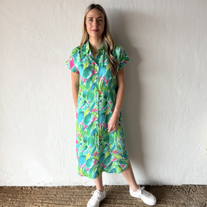 Eden Cap Sleeve Shirt Dress