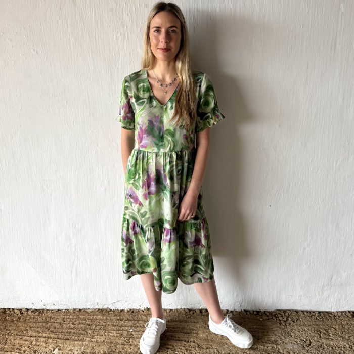 Lily V-Neck Tiered Dress