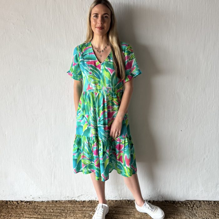 Eden V-Neck Tiered Dress