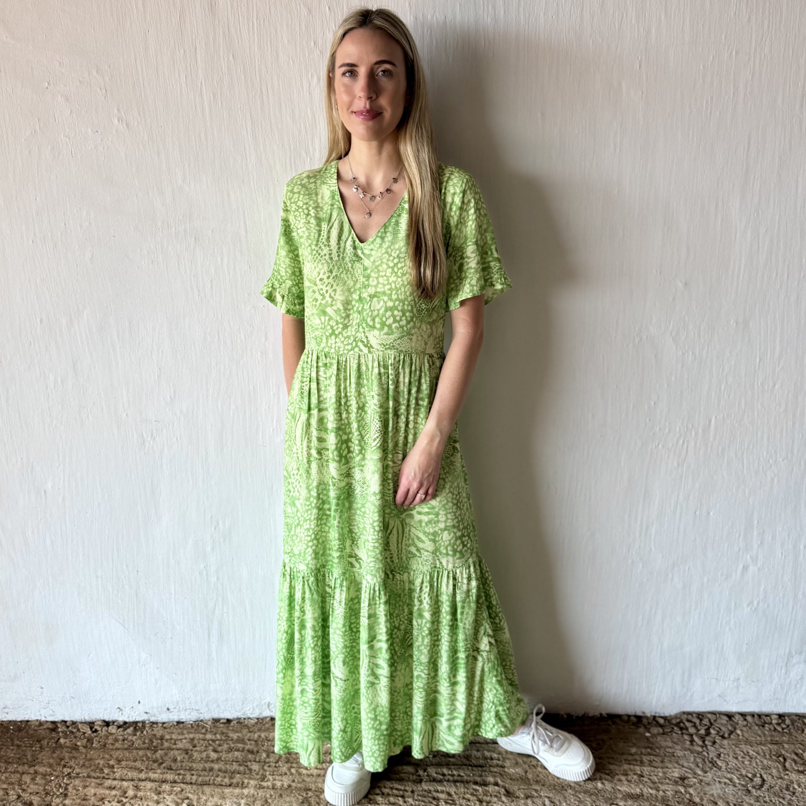 Mila V-Neck Maxi Tiered Dress SS