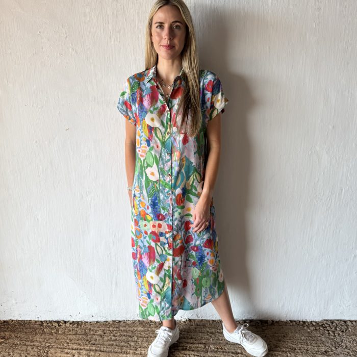 Rosie Cap Sleeve Shirt Dress