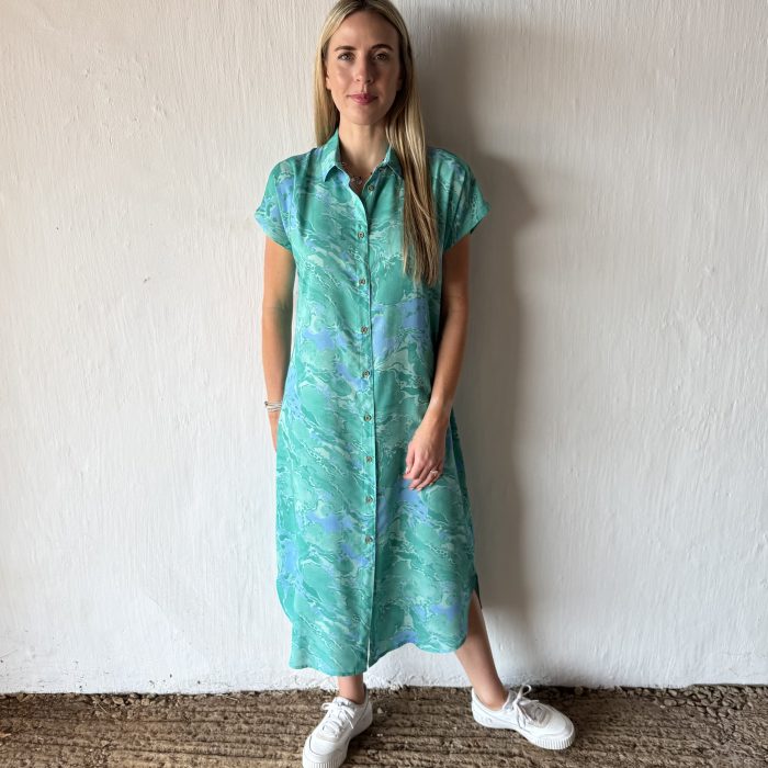 Sadie Cap Sleeve Shirt Dress